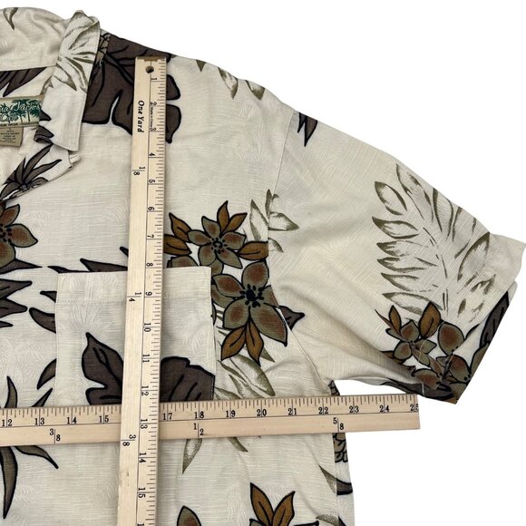 Havana Jacks Cafe Tropical Breeze Wear Rayon Floral Hawaiian Shirt L - Picture 3 of 5